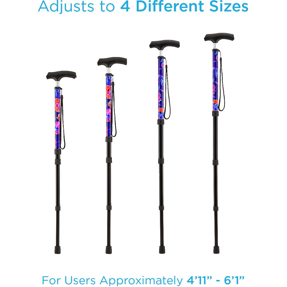 Tracking Cane Compact Travel Cane with Strap, Butterfly Symphony – Nova Medical Products