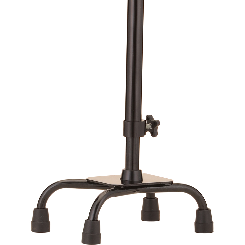 Quad Cane Small Base With Offset, Black – Nova Medical Products